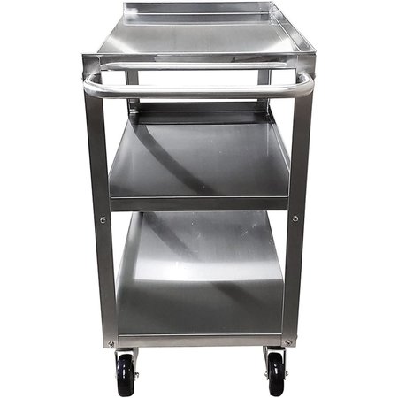 Amgood Stainless Steel Utility Cart, 3 Shelves AMG-CART-1524-KD-418